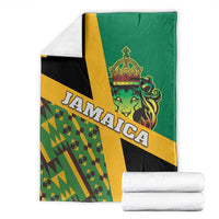 Jamaica Lion Rastafarian Blanket With Kente Pattern