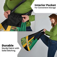 Jamaica Lion Rastafarian Grocery Bag With Kente Pattern