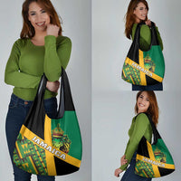 Jamaica Lion Rastafarian Grocery Bag With Kente Pattern