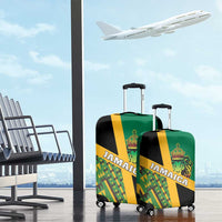 Jamaica Lion Rastafarian Luggage Cover With Kente Pattern - Wonder Print Shop