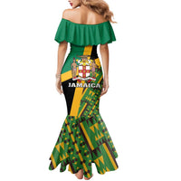 Jamaica Lion Rastafarian Mermaid Dress With Kente Pattern - Wonder Print Shop