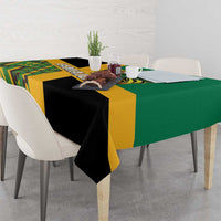 Jamaica Lion Rastafarian Tablecloth With Kente Pattern - Wonder Print Shop