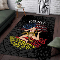Personalized Sicilian Roots American Heritage Month Area Rug - Wonder Print Shop