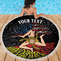 Personalized Sicilian Roots American Heritage Month Beach Blanket - Wonder Print Shop