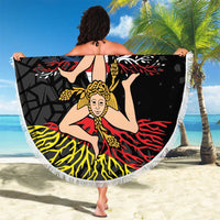 Personalized Sicilian Roots American Heritage Month Beach Blanket - Wonder Print Shop