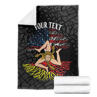 Personalized Sicilian Roots American Heritage Month Blanket - Wonder Print Shop