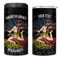 Personalized Sicilian Roots American Heritage Month 4 in 1 Can Cooler Tumbler - Wonder Print Shop
