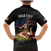 Personalized Sicilian Roots American Heritage Month Family Matching Mermaid Dress and Hawaiian Shirt - Wonder Print Shop