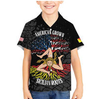Personalized Sicilian Roots American Heritage Month Family Matching Mermaid Dress and Hawaiian Shirt - Wonder Print Shop