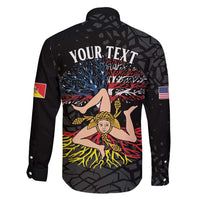 Personalized Sicilian Roots American Heritage Month Family Matching Puletasi and Hawaiian Shirt - Wonder Print Shop