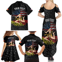 Personalized Sicilian Roots American Heritage Month Family Matching Summer Maxi Dress and Hawaiian Shirt - Wonder Print Shop