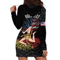 Personalized Sicilian Roots American Heritage Month Hoodie Dress - Wonder Print Shop