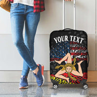 Personalized Sicilian Roots American Heritage Month Luggage Cover - Wonder Print Shop