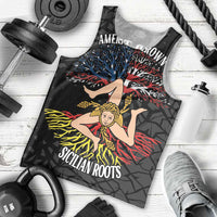 Personalized Sicilian Roots American Heritage Month Men Tank Top - Wonder Print Shop