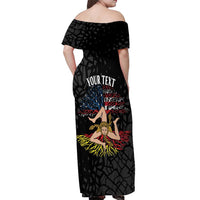Personalized Sicilian Roots American Heritage Month Off Shoulder Maxi Dress - Wonder Print Shop
