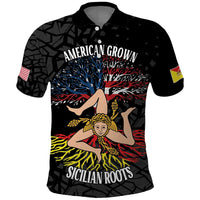 Personalized Sicilian Roots American Heritage Month Polo Shirt - Wonder Print Shop