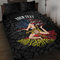 Personalized Sicilian Roots American Heritage Month Quilt Bed Set - Wonder Print Shop