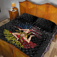 Personalized Sicilian Roots American Heritage Month Quilt Bed Set - Wonder Print Shop