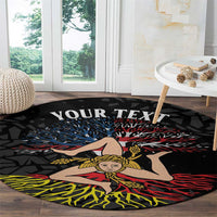 Personalized Sicilian Roots American Heritage Month Round Carpet - Wonder Print Shop