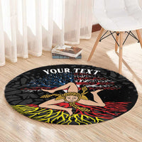 Personalized Sicilian Roots American Heritage Month Round Carpet - Wonder Print Shop