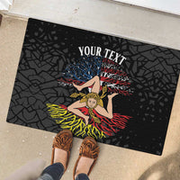Personalized Sicilian Roots American Heritage Month Rubber Doormat - Wonder Print Shop
