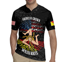 Personalized Sicilian Roots American Heritage Month Rugby Jersey - Wonder Print Shop