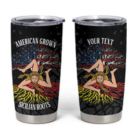 Personalized Sicilian Roots American Heritage Month Tumbler Cup - Wonder Print Shop