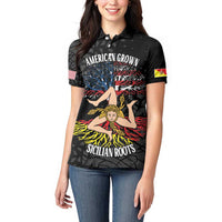 Personalized Sicilian Roots American Heritage Month Women Polo Shirt - Wonder Print Shop