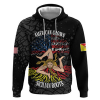 Personalized Sicilian Roots American Heritage Month Zip Hoodie - Wonder Print Shop