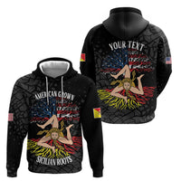 Personalized Sicilian Roots American Heritage Month Zip Hoodie - Wonder Print Shop