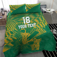 Custom Cricket South Africa Bedding Set Proteas Go Champion Green Version - Wonder Print Shop