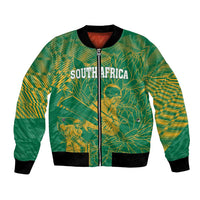 Custom Cricket South Africa Bomber Jacket Proteas Go Champion Green Version - Wonder Print Shop