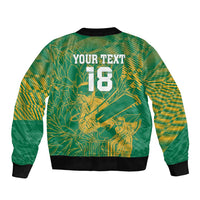 Custom Cricket South Africa Bomber Jacket Proteas Go Champion Green Version - Wonder Print Shop
