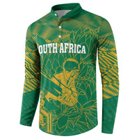 Custom Cricket South Africa Button Sweatshirt Proteas Go Champion Green Version - Wonder Print Shop