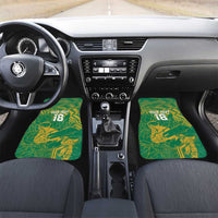 Custom Cricket South Africa Car Mats Proteas Go Champion Green Version - Wonder Print Shop