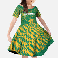 Custom Cricket South Africa Family Matching Long Sleeve Bodycon Dress and Hawaiian Shirt Proteas Go Champion Green Version - Wonder Print Shop