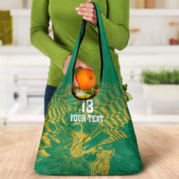 Custom Cricket South Africa Grocery Bag Proteas Go Champion Green Version - Wonder Print Shop