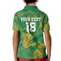 Custom Cricket South Africa Kid Polo Shirt Proteas Go Champion Green Version - Wonder Print Shop