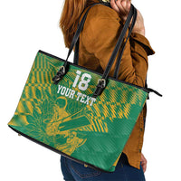 Custom Cricket South Africa Leather Tote Bag Proteas Go Champion Green Version - Wonder Print Shop