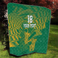 Custom Cricket South Africa Quilt Proteas Go Champion Green Version - Wonder Print Shop