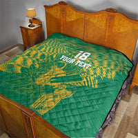 Custom Cricket South Africa Quilt Proteas Go Champion Green Version - Wonder Print Shop