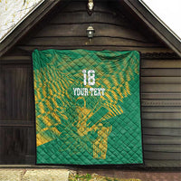 Custom Cricket South Africa Quilt Proteas Go Champion Green Version - Wonder Print Shop