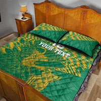 Custom Cricket South Africa Quilt Bed Set Proteas Go Champion Green Version - Wonder Print Shop