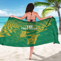 Custom Cricket South Africa Sarong Proteas Go Champion Green Version - Wonder Print Shop