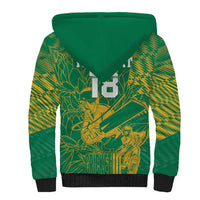 Custom Cricket South Africa Sherpa Hoodie Proteas Go Champion Green Version - Wonder Print Shop