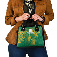 Custom Cricket South Africa Shoulder Handbag Proteas Go Champion Green Version - Wonder Print Shop