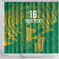 Custom Cricket South Africa Shower Curtain Proteas Go Champion Green Version - Wonder Print Shop