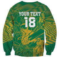 Custom Cricket South Africa Sweatshirt Proteas Go Champion Green Version - Wonder Print Shop