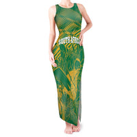 Custom Cricket South Africa Tank Maxi Dress Proteas Go Champion Green Version - Wonder Print Shop