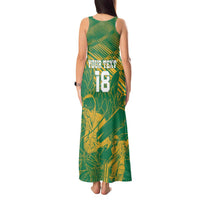 Custom Cricket South Africa Tank Maxi Dress Proteas Go Champion Green Version - Wonder Print Shop